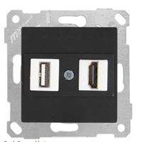 RİTA MEK TUŞ DATA PRİZİ 1*USB/1*HDMI SİYAH 1